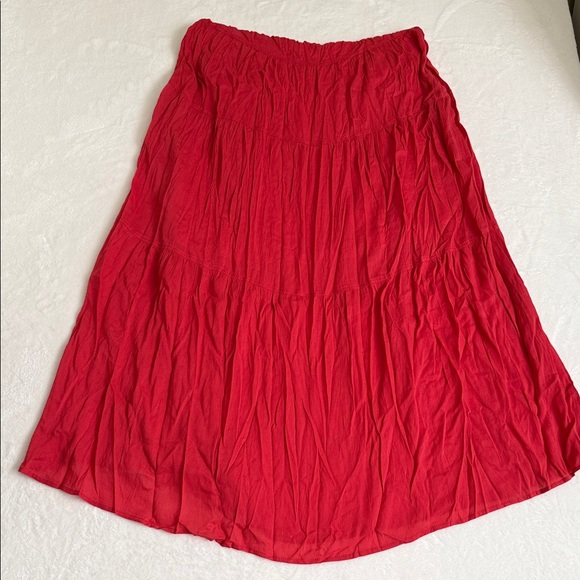 Max Studio Red Orange Sleeveless Tiered Maxi Dress - Picture 4 of 8